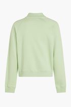 TORY SPORT FRENCH TERRY SHRUNKEN MOCK-NECK CREW