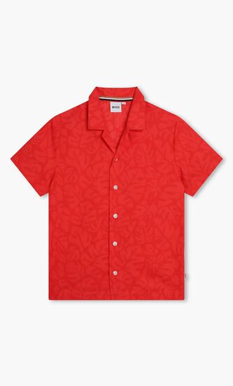 Leaf Print Cotton Shirt
