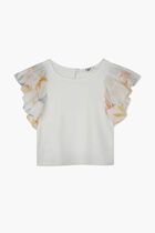 T-shirt with Ruffle Sleeves