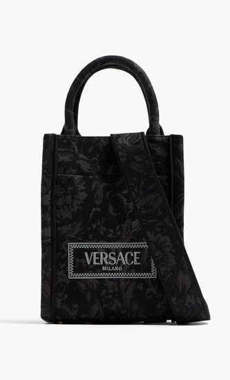 MINI TOTE EMBROIDERY JACQUARD BAROCCO+CALF