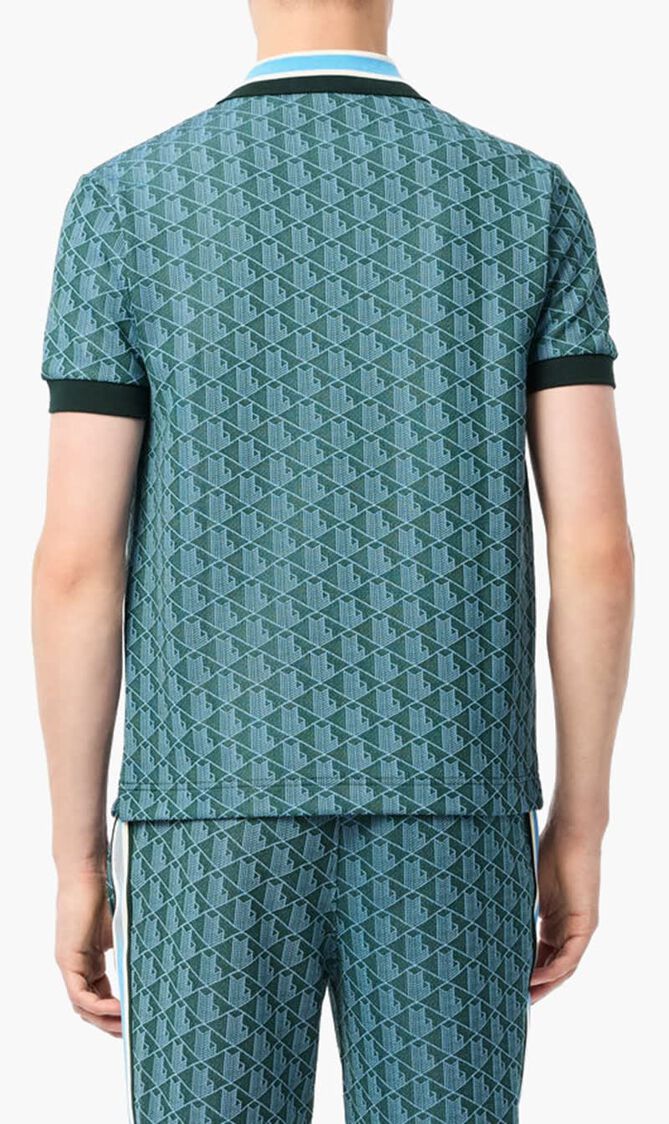 Classic Fit Monogram Jacquard Polo Shirt