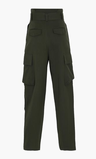 Tie-Waist Cargo Pants