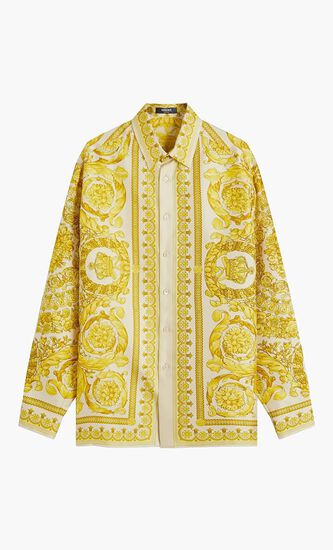 INFORMAL SHIRT SILK TWILL FABRIC BAROCCO PRINT