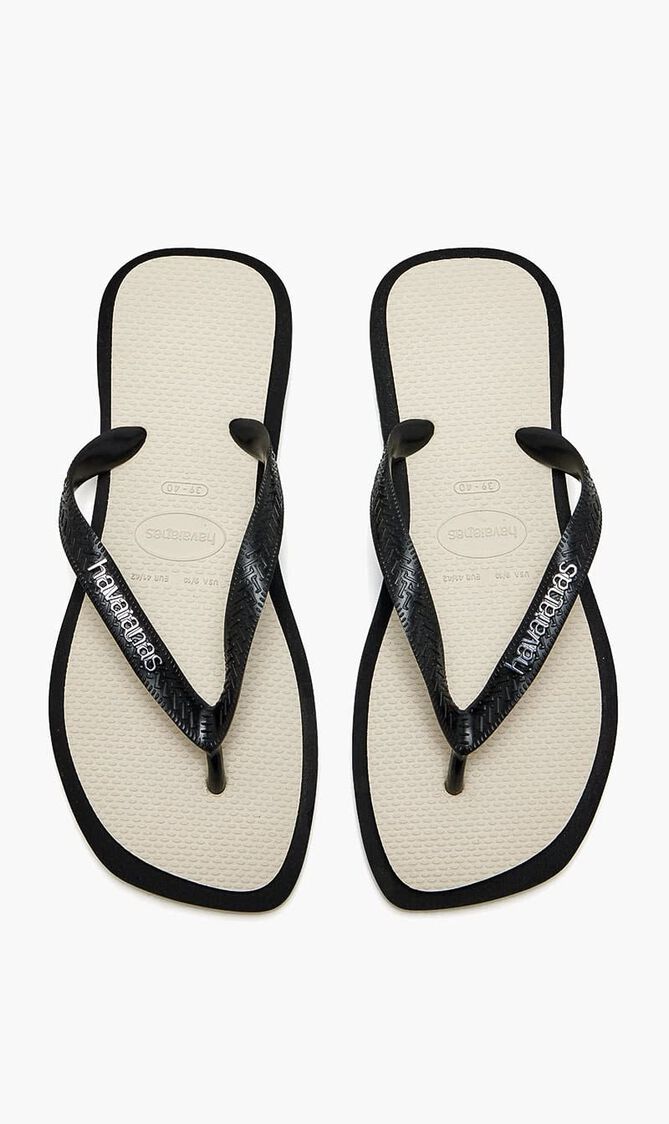Top Fusion Square Flip Flops