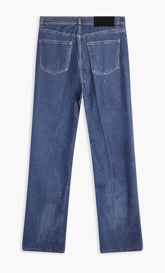 GARMENT DYED FLOCKED VELVET DR 5 POCKET TROUSERS
