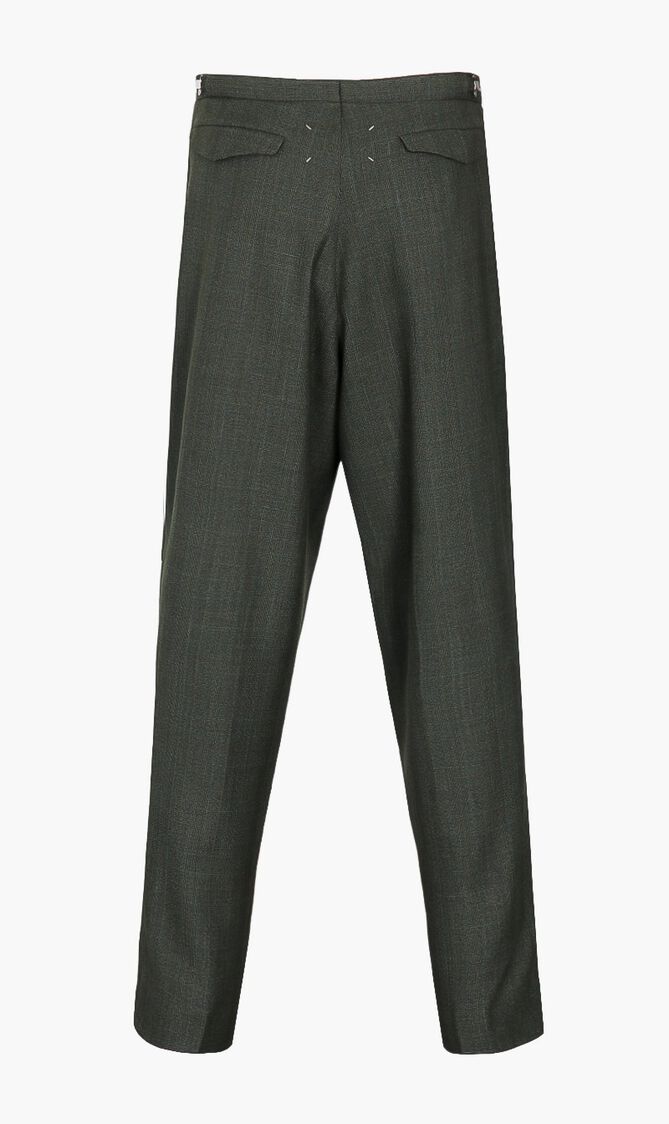 Belted Button Closure Trousers