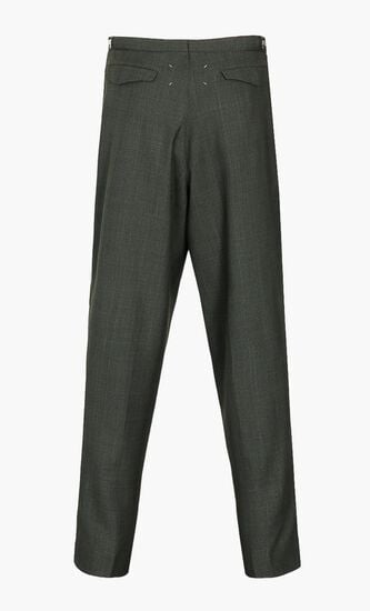 Belted Button Closure Trousers