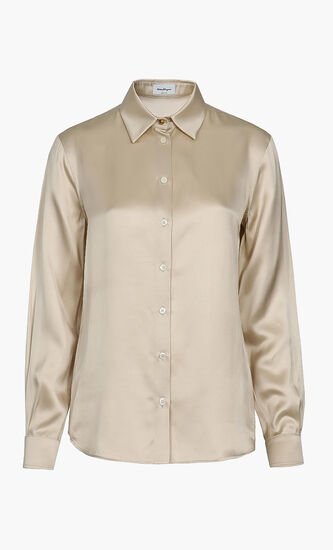 Silk Double Satin Long Sleeves Shirt
