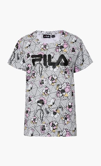 Geo Floral Print T-shirt