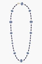 Somnia Necklace, Blue, Extra Long, Gold-Tone Plated