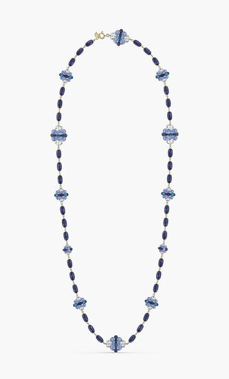 Somnia Necklace, Blue, Extra Long, Gold-Tone Plated