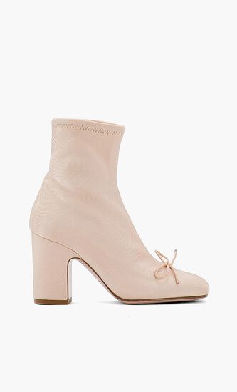 Squared Toe Fabric Boots