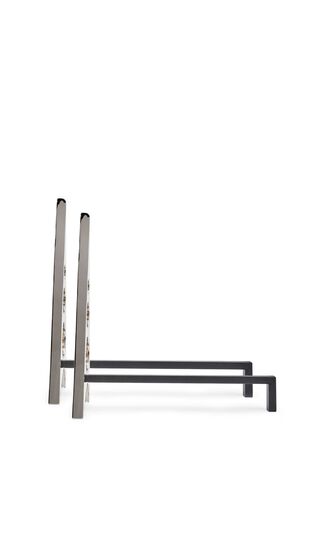 JNR BERLIN ANDIRONS - NICKEL