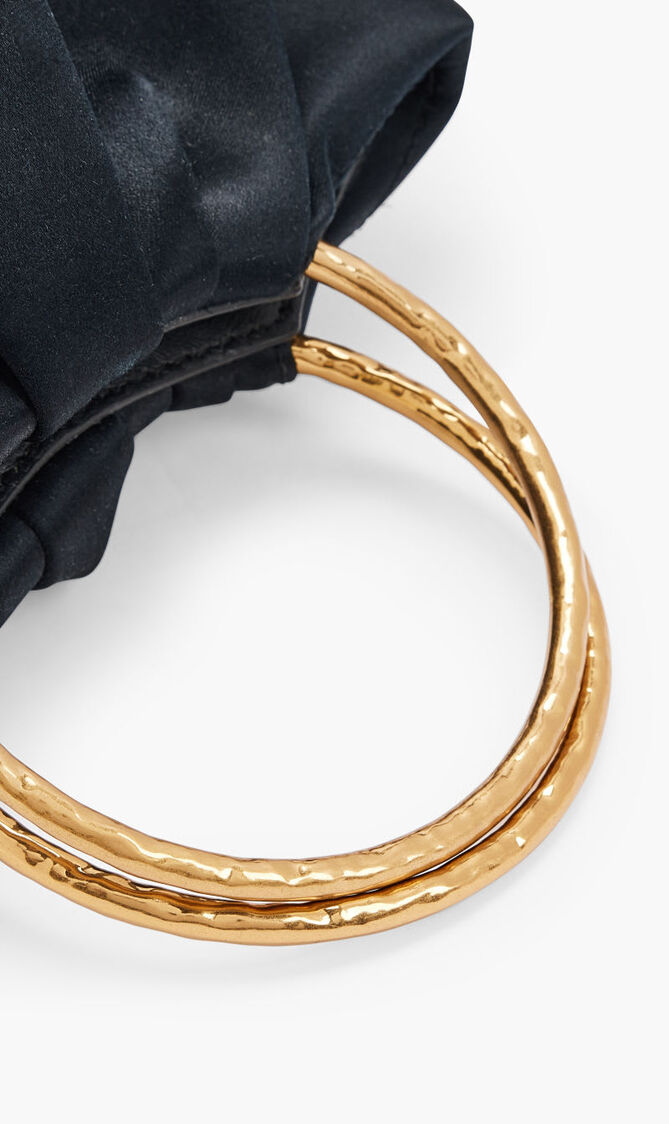 SATIN DOUBLE RING EVENING BAG