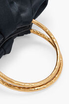 SATIN DOUBLE RING EVENING BAG