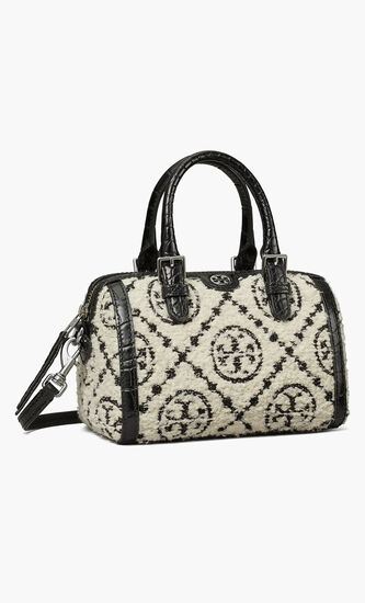 T Monogram Boucle Mini Barrel Bag