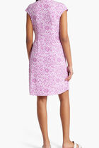 Clara Ocean Ikat Knit Faux Wrap Dress