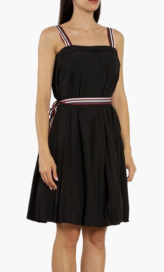 Pleatzi Colorful Grosgrain Midi Dress
