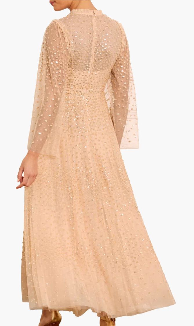 Scatter Dot Round Neck Ankle