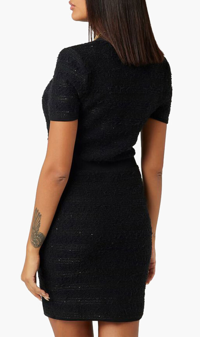 Marciano Boucle Mini Sweater Dress