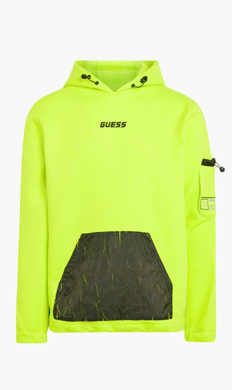 Yellow guess hoodie sales