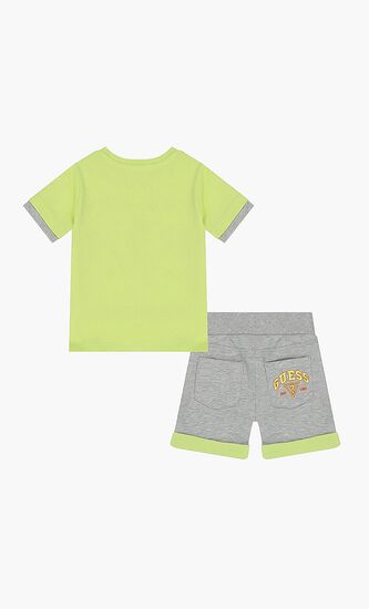 SET SS T-SHIRT+ACTIVE SHORTS