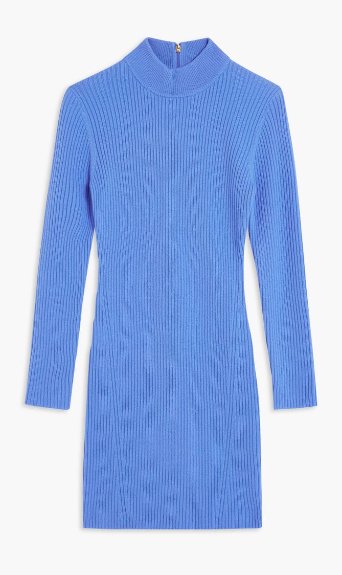 Ribbed Merino Wool Blend Dress