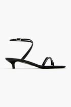 LEATHER CROSSOVER SANDALS