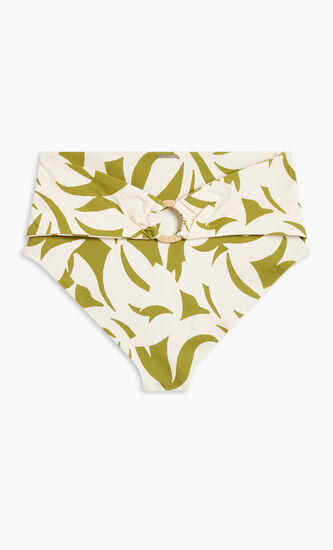 LIBRA BIKINI BOTTOM-HIGH RISE BIKINI BOTTOM WITH FRONT RING DETAIL AND MID-LEG OPENING