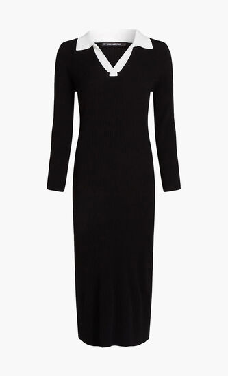 Long Sleeve Polo Knit Dress