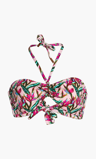 Feery Printed Bandeau Bikini Top