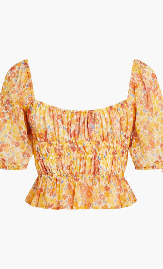 FAYE TOP WOMENS WOVEN SYNTHETIC TOP