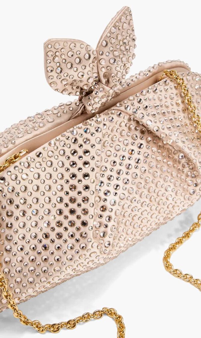 ALL OVER CRYSTAL VERY BOW TIE CLUTCH