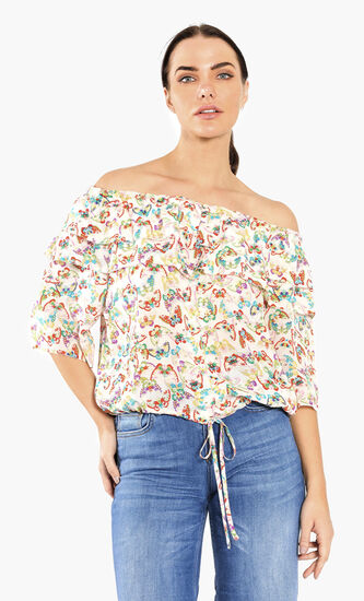 Tease Butterfly Print Blouse