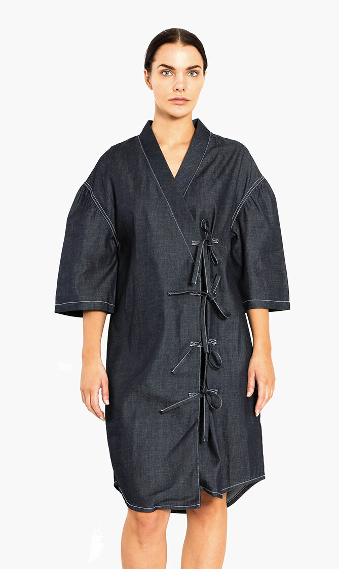 Buy KENZO Wrap Denim Dress for AED 395.00 The Deal Outlet