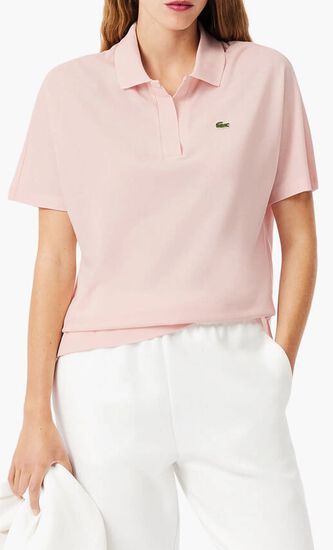 Relaxed Fit Fluid Pique Polo Shirt