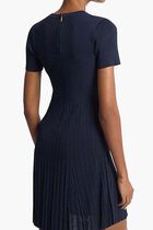 Ribbed Knit Short Sleeve Dress