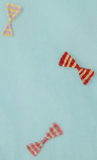 Woven Dress With Multicolored Bows