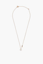 PAVE HALO NECKLACE ROSE GOLD