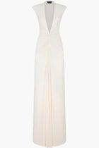 Stretch Deep V Neck Evening Dress