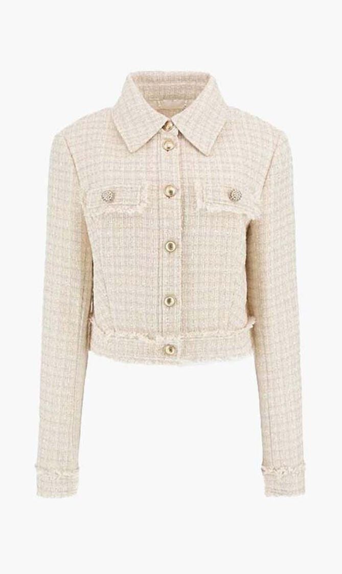 Daphnee Cropped Tweed Jacket