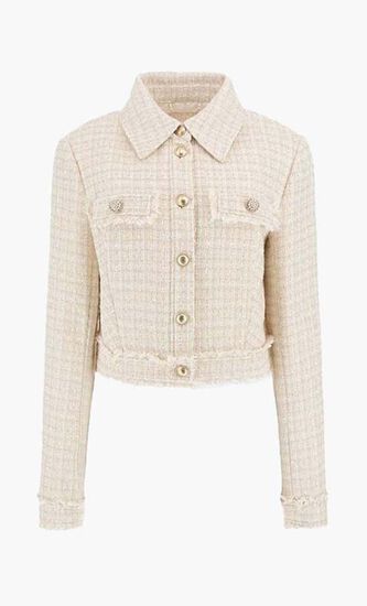 Daphnee Cropped Tweed Jacket