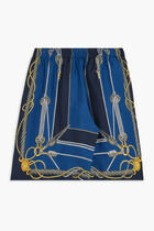 SHORTS VERSACE NAUTICAL PRINTED SILK TWILL FABRIC