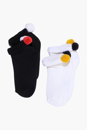 2-Pack Pompom Socks