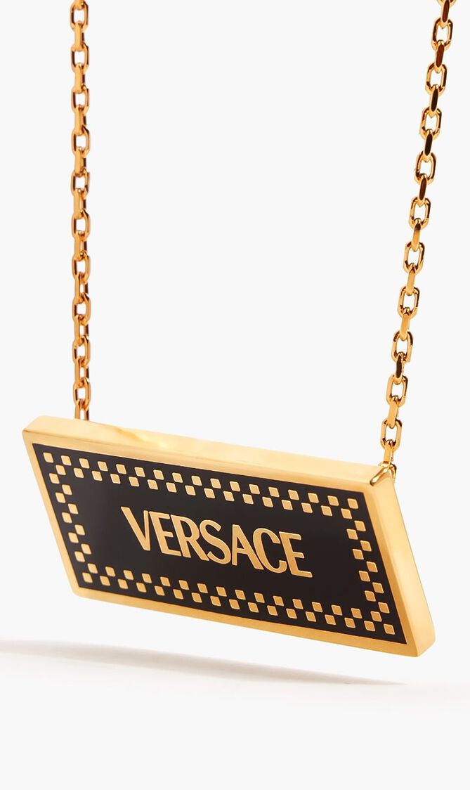 Large 90s Vintage Logo Necklace