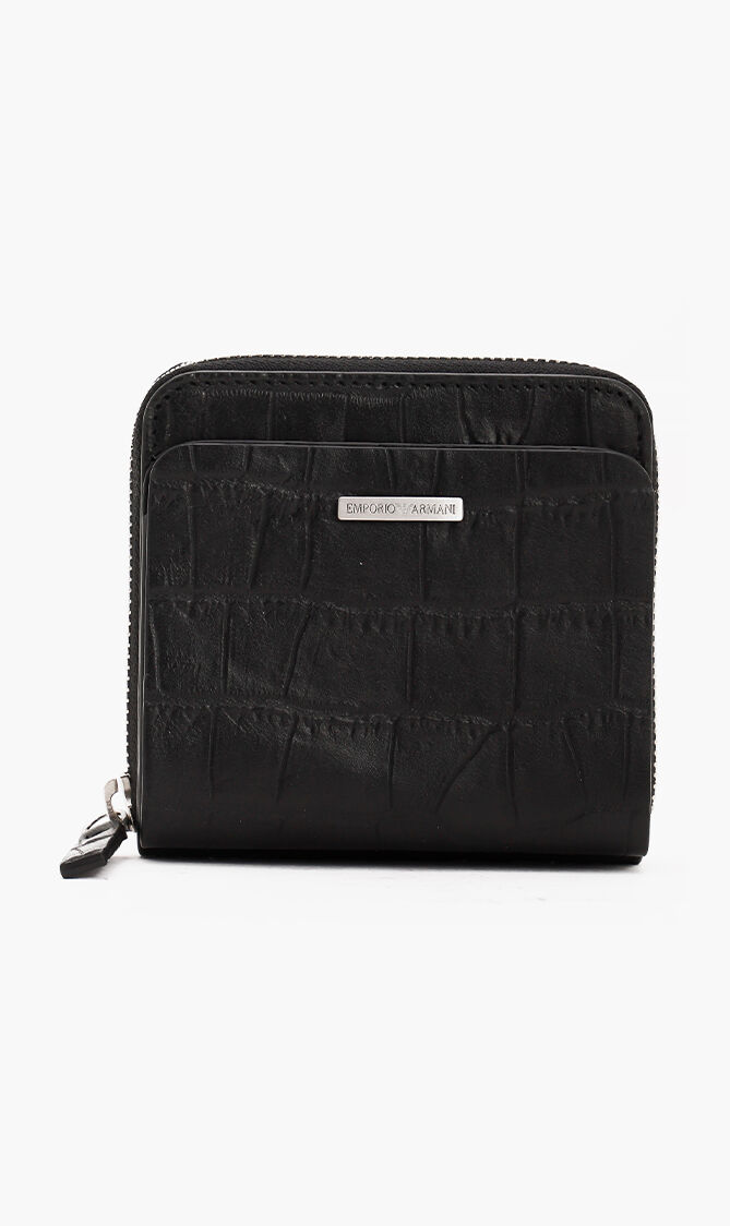 Buy EMPORIO ARMANI Crocodile Leather Small Zip Around Wallet for AED 136.50 The Deal Outlet