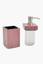 موزع صابون من خشب التوليب باللون الأرجواني