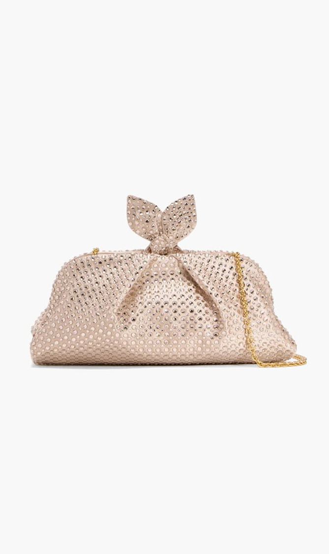 ALL OVER CRYSTAL VERY BOW TIE CLUTCH
