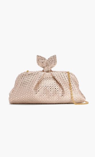 ALL OVER CRYSTAL VERY BOW TIE CLUTCH