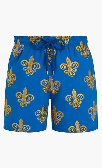 Embroidered Fleur de Poulpes Swim Shorts
